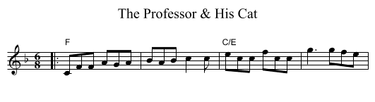 The Professor & His Cat - staff notation