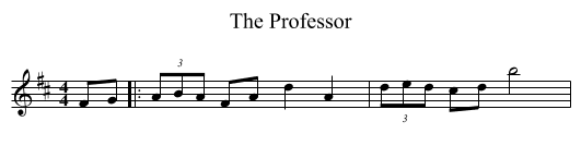 The Professor - staff notation