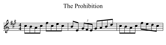 The Prohibition - staff notation