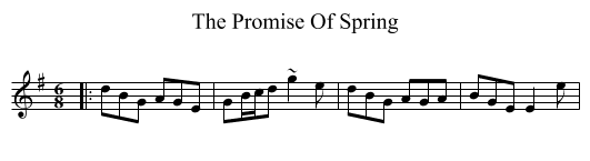 The Promise Of Spring - staff notation