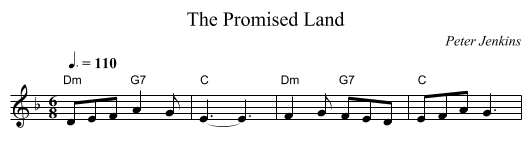 The Promised Land - staff notation