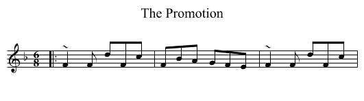 The Promotion - staff notation