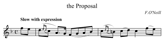 the Proposal - staff notation