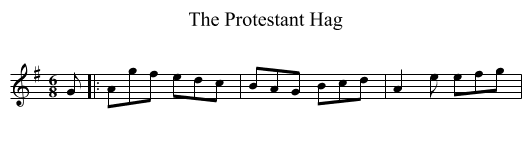 The Protestant Hag - staff notation