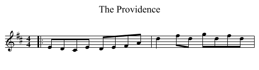 The Providence - staff notation