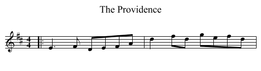 The Providence - staff notation
