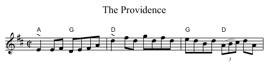 The Providence - staff notation