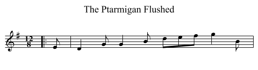 The Ptarmigan Flushed - staff notation