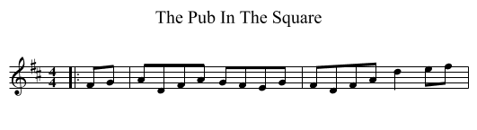 The Pub In The Square - staff notation