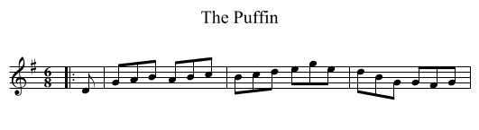 The Puffin - staff notation