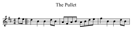 The Pullet - staff notation