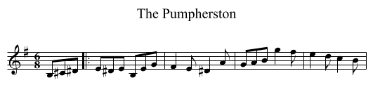 The Pumpherston - staff notation
