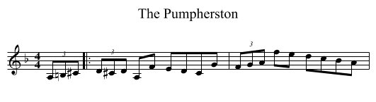 The Pumpherston - staff notation