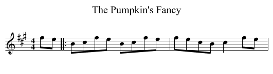 The Pumpkin's Fancy - staff notation