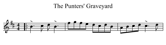 The Punters' Graveyard - staff notation