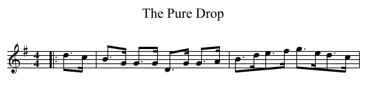The Pure Drop - staff notation