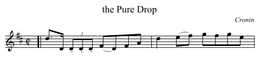 the Pure Drop - staff notation