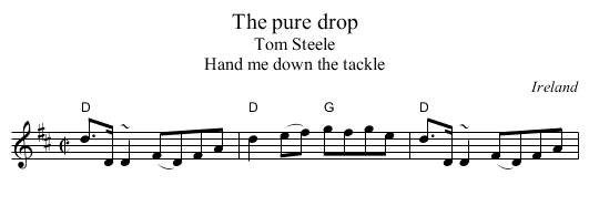 The pure drop - staff notation