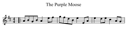 The Purple Moose - staff notation