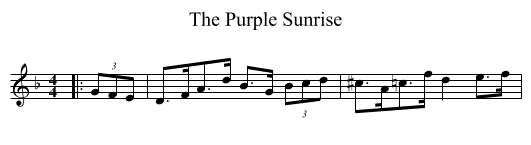 The Purple Sunrise - staff notation