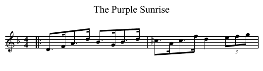 The Purple Sunrise - staff notation