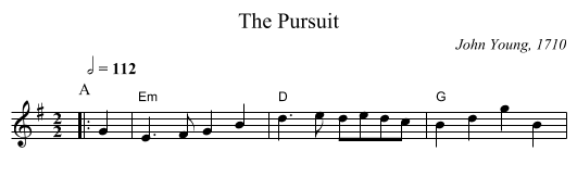 The Pursuit - staff notation