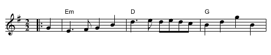 The Pursuit - staff notation