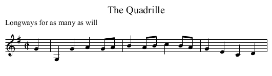 The Quadrille - staff notation