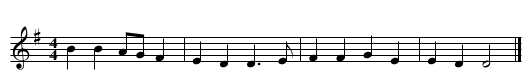 The Quaker (Bampton) - staff notation