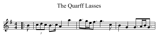 The Quarff Lasses - staff notation