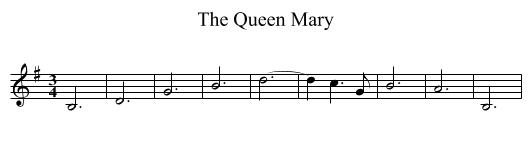 The Queen Mary - staff notation