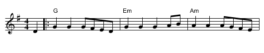 The Queen Mother - staff notation