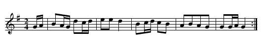 The Queen of Hungary's Tattoo - staff notation