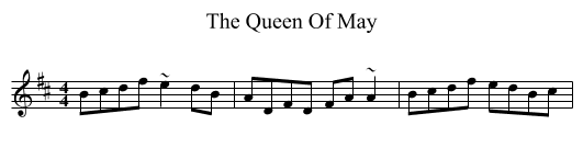 The Queen Of May - staff notation