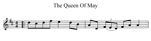 The Queen Of May - staff notation
