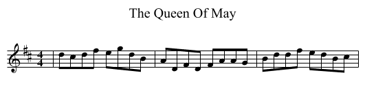 The Queen Of May - staff notation