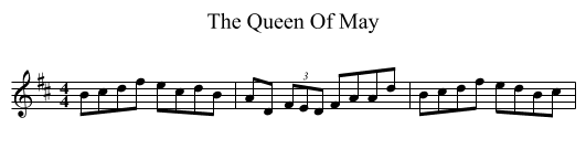 The Queen Of May - staff notation