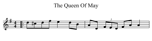 The Queen Of May - staff notation