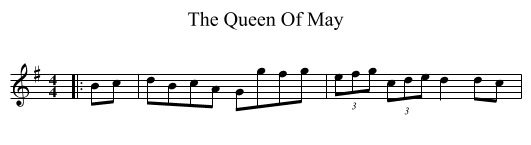 The Queen Of May - staff notation