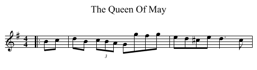 The Queen Of May - staff notation