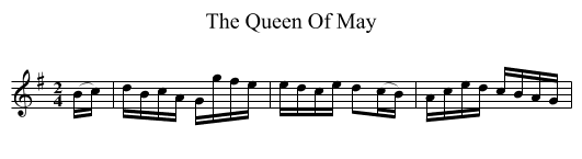 The Queen Of May - staff notation