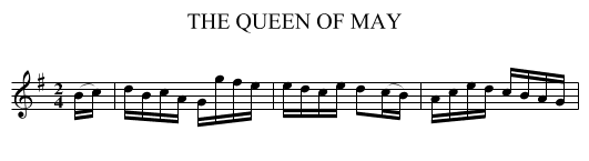 THE QUEEN OF MAY - staff notation