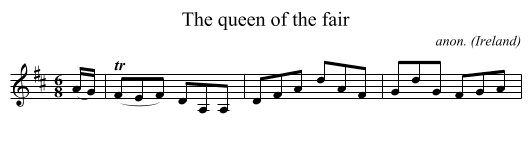The queen of the fair - staff notation
