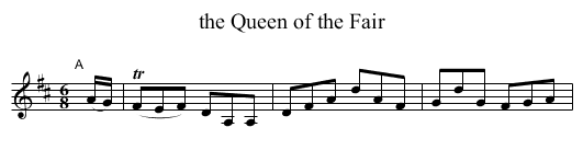 the Queen of the Fair - staff notation