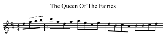 The Queen Of The Fairies - staff notation