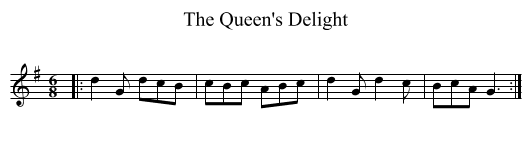 The Queen's Delight - staff notation