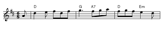 The Queen's Jig - staff notation