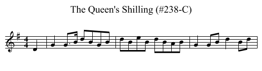 The Queen's Shilling (#238-C) - staff notation