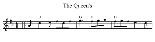 The Queen's - staff notation