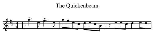 The Quickenbeam - staff notation